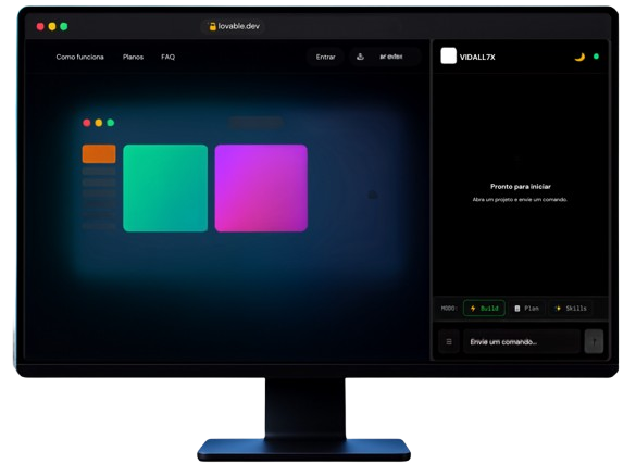 System Vidall em ação dentro do Lovable