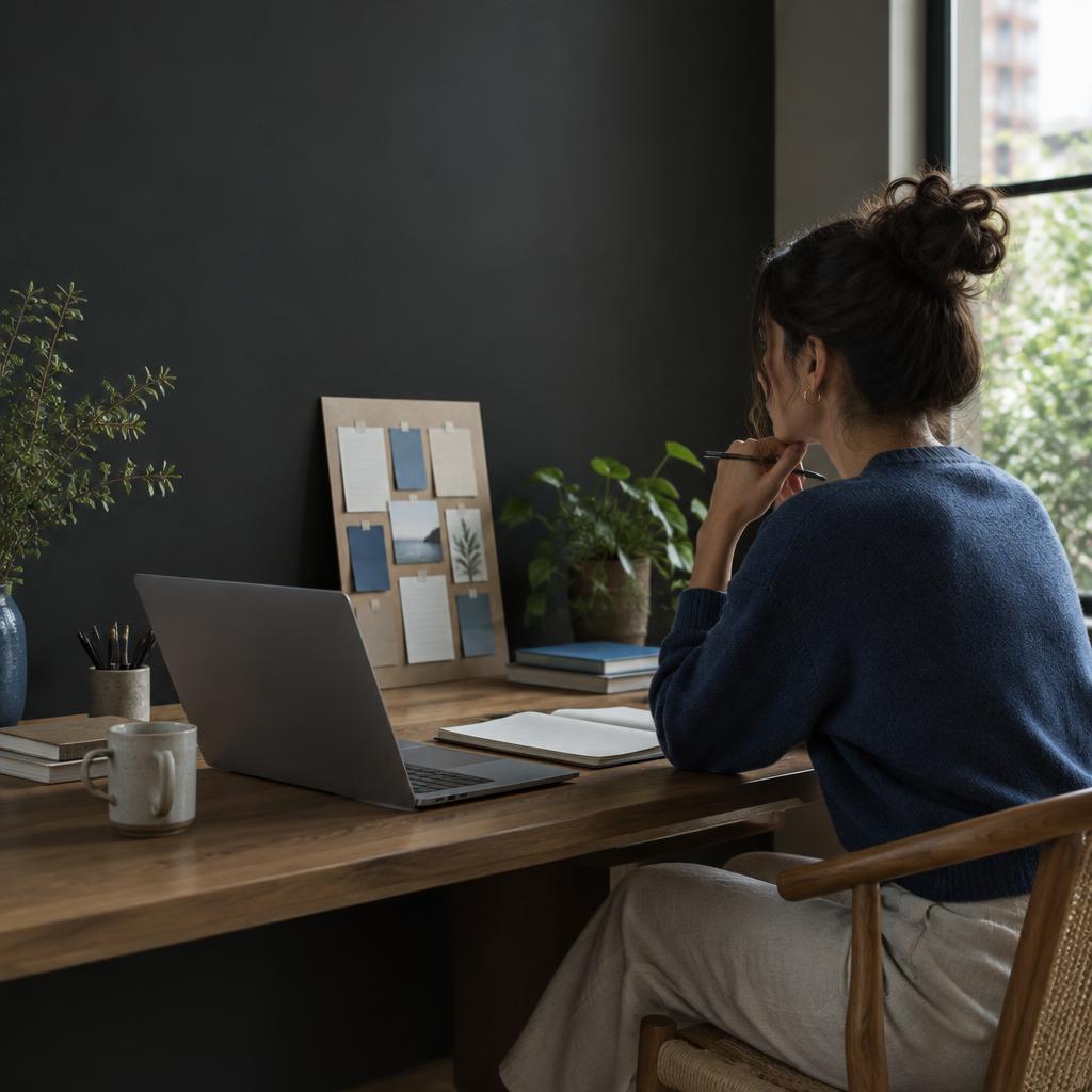 Profissional organizando o trabalho em um escritório